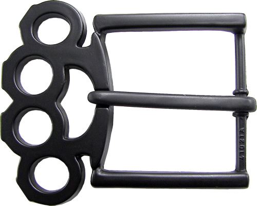 Contemporary Black Knuckles Pin Belt Buckle