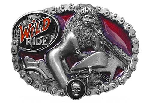 Colorful Wild Ride Biker Chain Belt Buckle