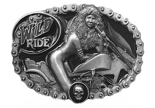 Wild Ride Biker Chain Belt Buckle Designed to fit a 1.5