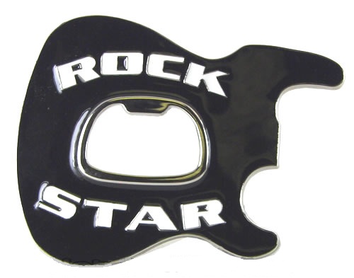 Rock Star Bottle Opener Belt Buckle