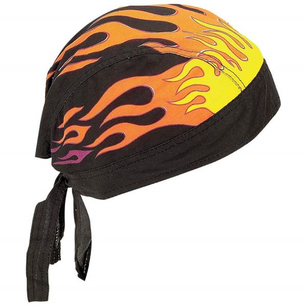 Fiery black cotton skull caps