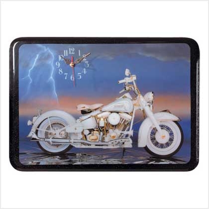 Work of Art White Motorcycle Clock Work of Art White Motorcycle Clock