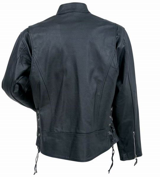 Solid genuine cowhide leather cruiser jacket