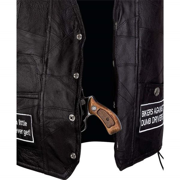 genuine buffalo leather concealed carry vest2