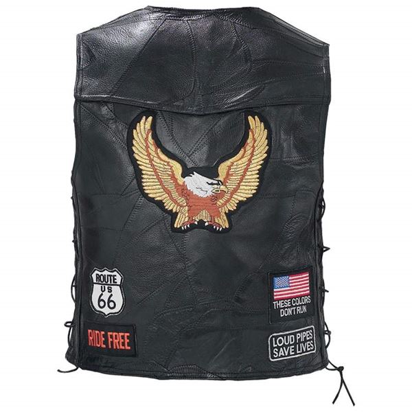 genuine buffalo leather bikers vest 1