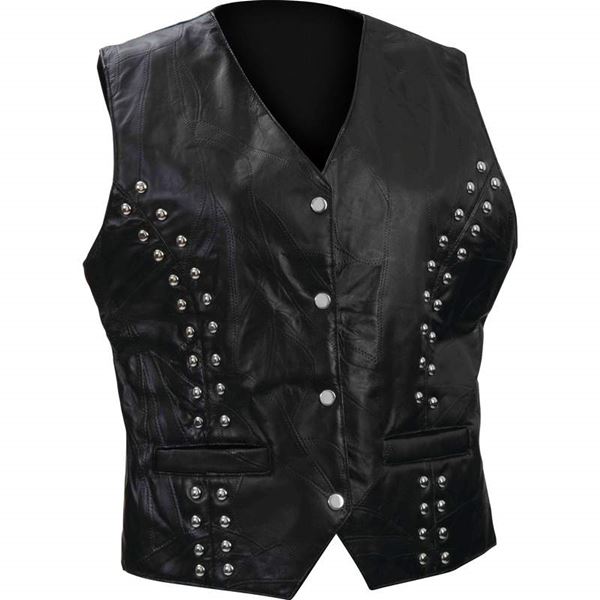 genuine hog leather biker vest 1