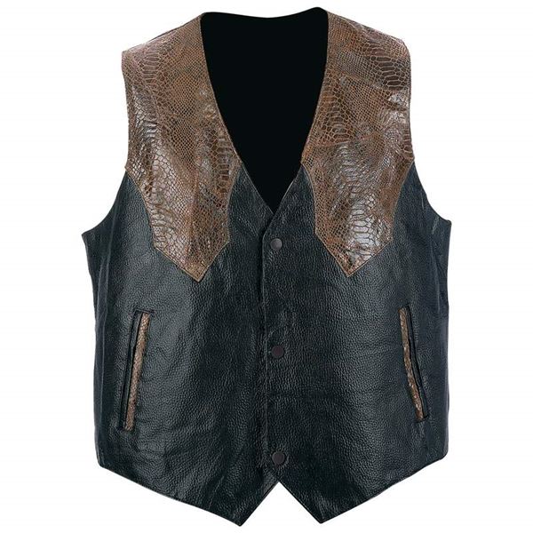 genuine leather western style vest