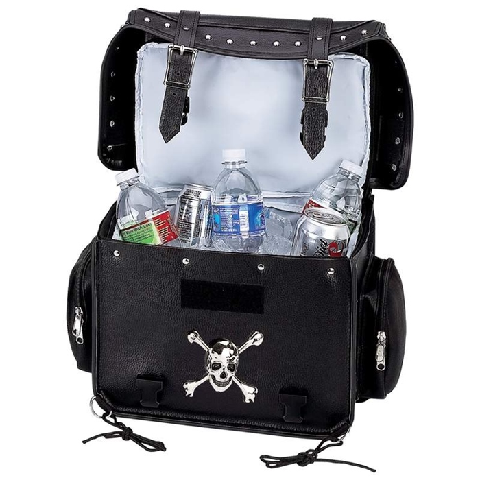 Motorcycle Trunk Cooler Bag with Skull Medallion Motorcycle Trunk Cooler Bag with Skull Medallion