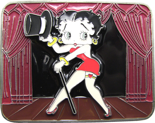 Licensed Betty Boop On Stage Belt Buckle Licensed Betty Boop On Stage Belt Buckle