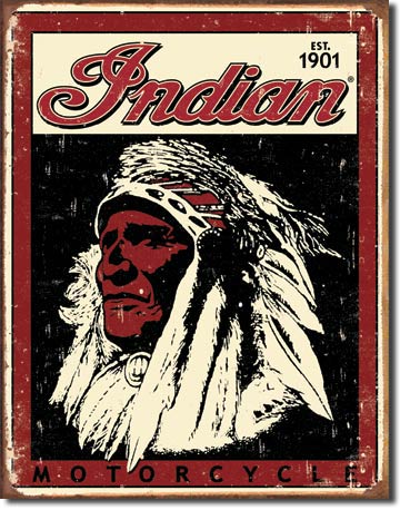 Indian Motorcycle established 1901 Tin Sign