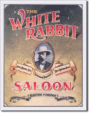 Tin Sign - Jack Daniels White Rabbit Tin Sign - Jack Daniels White Rabbit