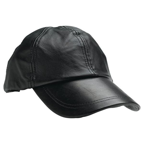 Solid genuine leather baseball cap Solid genuine leather baseball cap