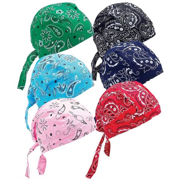 Cotton paisley skull cap set 6pc assorted Cotton paisley skull cap set 6pc assorted