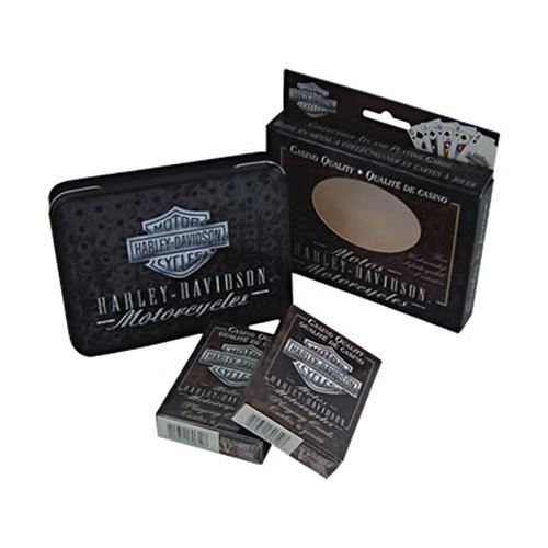 Harley 2pk Cards with collectible tin Harley 2pk Cards with collectible tin