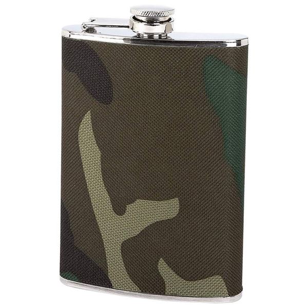 8oz Stainless Steel Flask with Camouflage Wrap 8oz Stainless Steel Flask with Camouflage Wrap