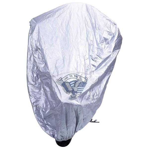 Silver Motorcycle Dust Cover w/LIVE TO RIDE eagle logo Silver Motorcycle Dust Cover w/LIVE TO RIDE eagle logo
