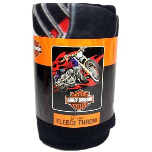 Soft Tail Licensed Harley Davidson Fleece Blanket